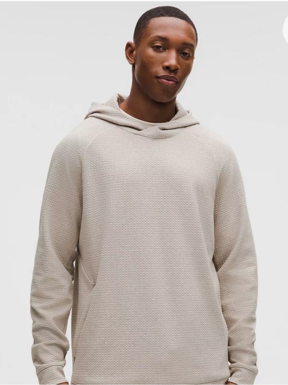 Lululemon ease the day Mens Neutral Beige long sleeve pullover Hoodie unisex